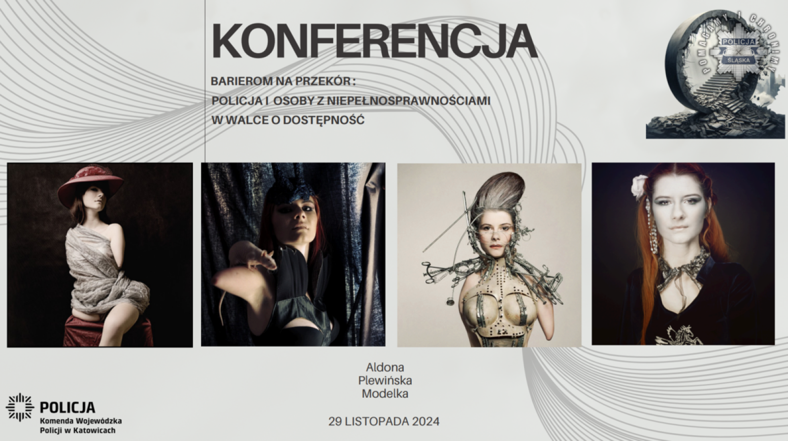 Zdjęcie w galerii na portalu naszraciborz.pl: Konferencja Barierom na przekór w komendzie wojewódzkiej w Katowicach wiadomości z regionu