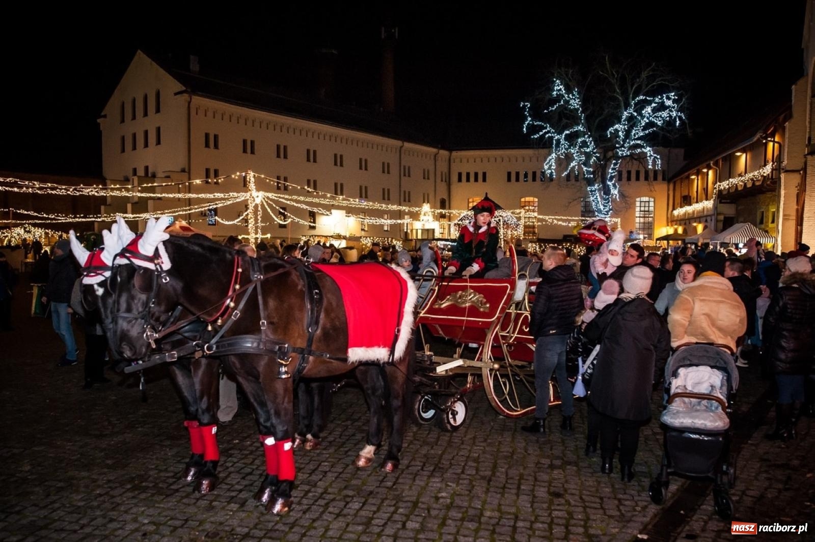 Zdjęcie w galerii na portalu naszraciborz.pl: Bajkowy zamek znów przyciągnął tłumy. Na dziedziniec wjechał św. Mikołaj w saniach [FOTO, WIDEO, PROGRAM NA WEEKEND] wiadomości z regionu