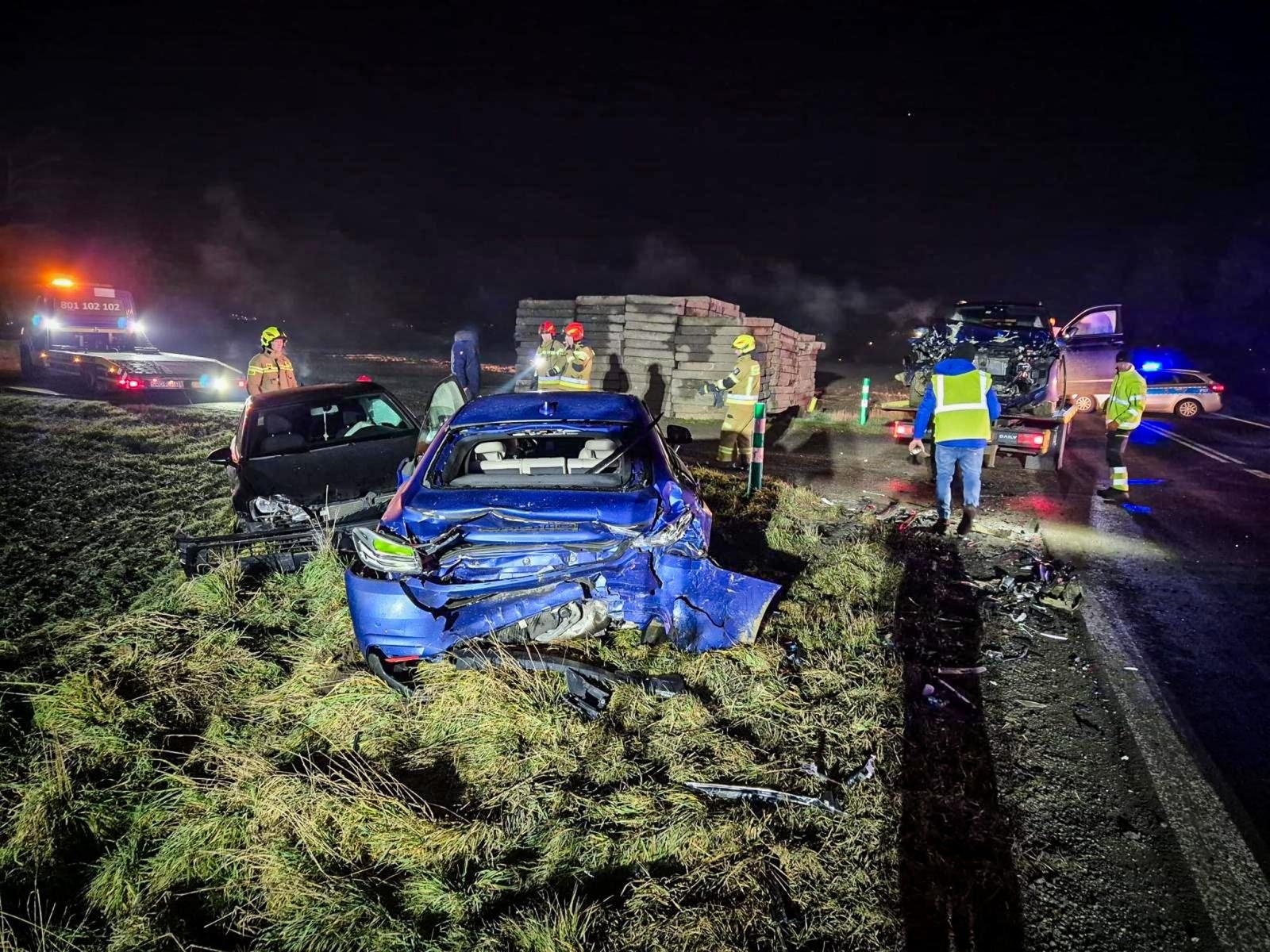 Zdjęcie w galerii na portalu naszraciborz.pl: Zderzenie trzech samochodów na DK 45 w Rudniku [FOTO] wiadomości z regionu