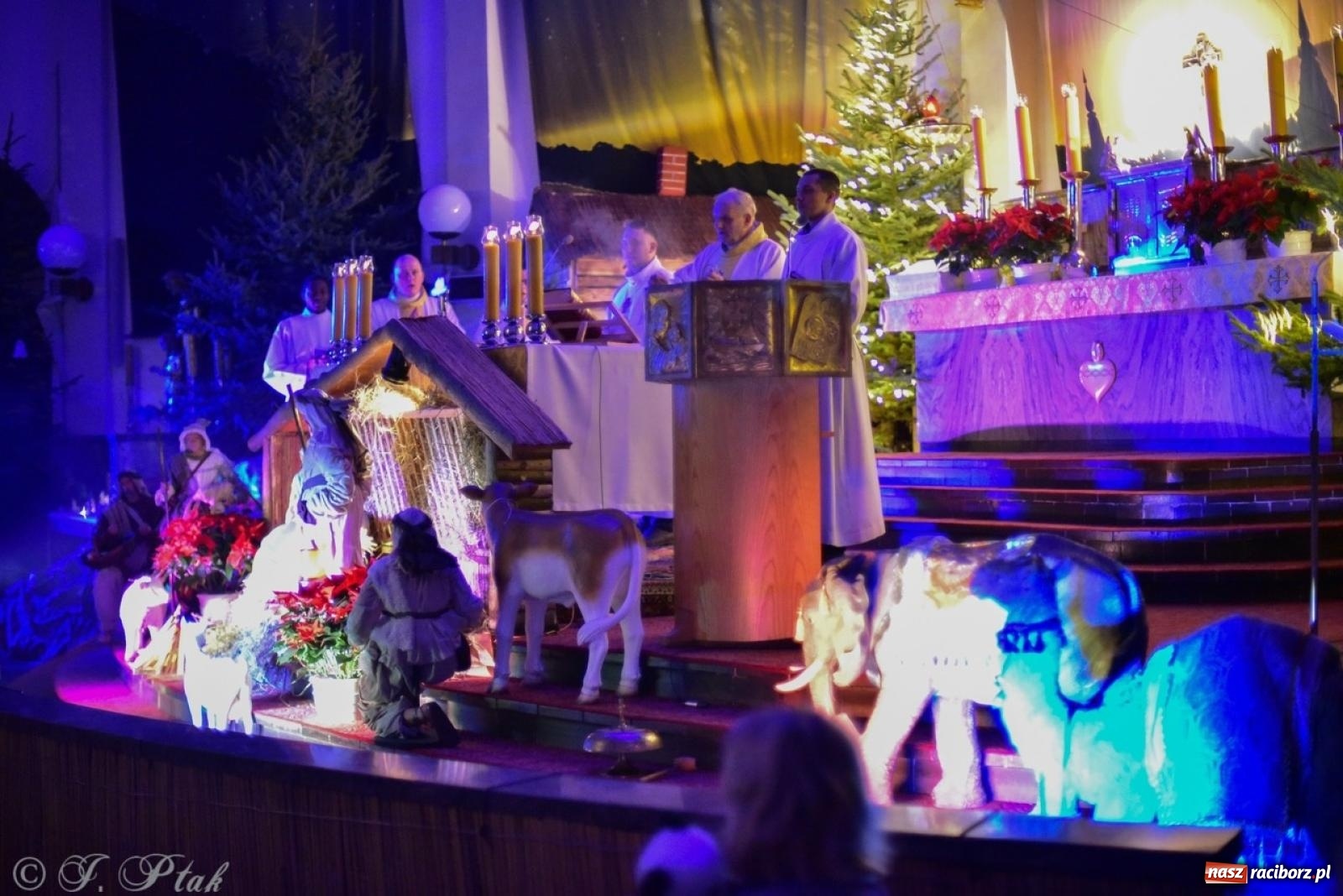Zdjęcie w galerii na portalu naszraciborz.pl: Pasterka w okrąglaku: figura Dzieciątka w żłóbku i zapowiedź wieczoru kolęd [FOTO i WIDEO] wiadomości z regionu