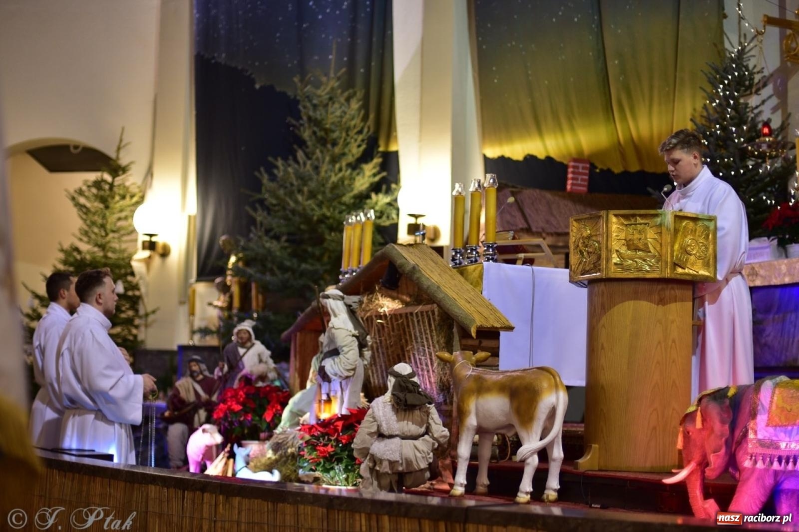 Zdjęcie w galerii na portalu naszraciborz.pl: Pasterka w okrąglaku: figura Dzieciątka w żłóbku i zapowiedź wieczoru kolęd [FOTO i WIDEO] wiadomości z regionu