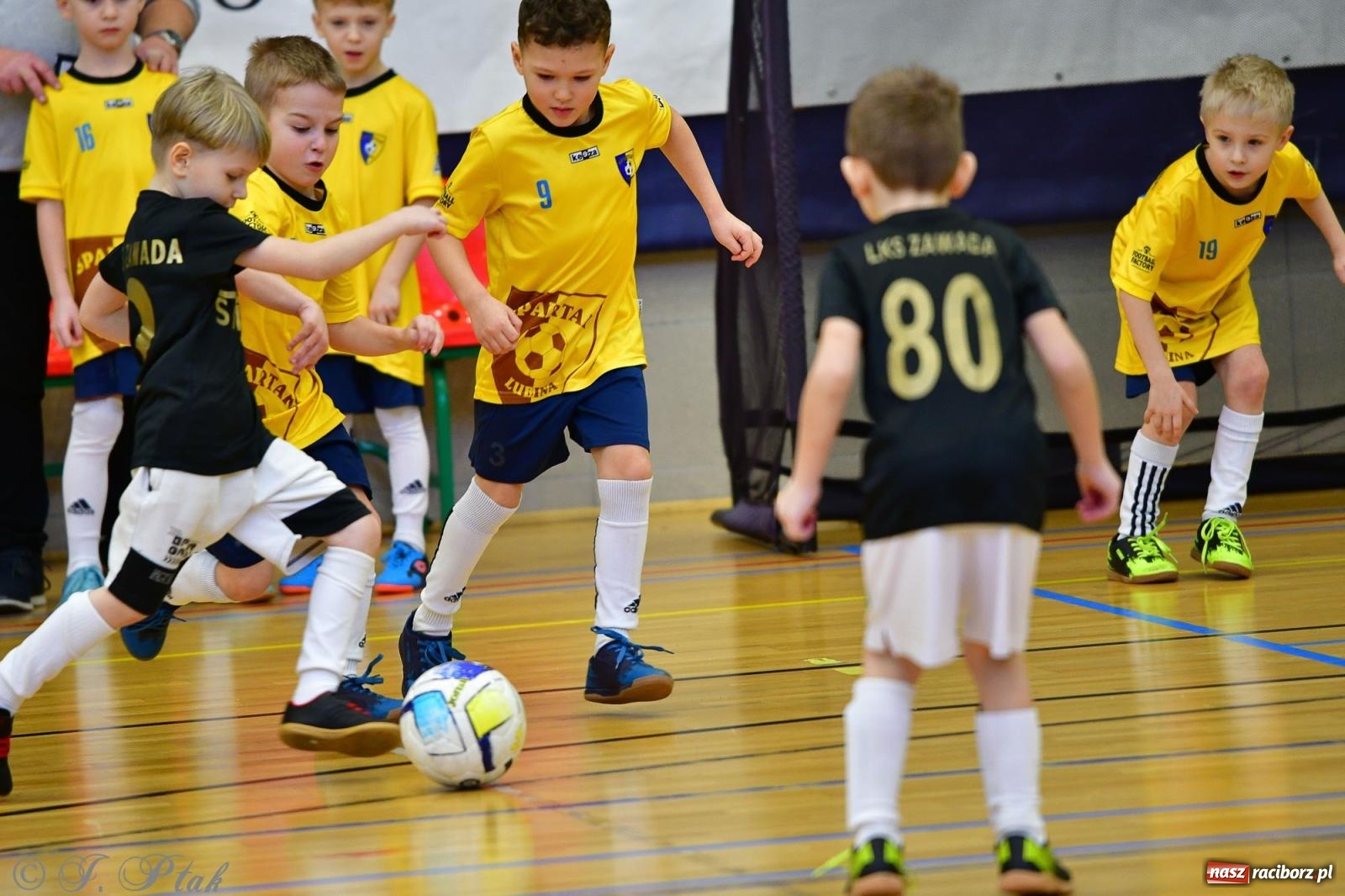 Zdjęcie w galerii na portalu naszraciborz.pl: Junior Futsal Cup. Zmagania skrzatów w hali OSiR Racibórz [FOTO] wiadomości z regionu