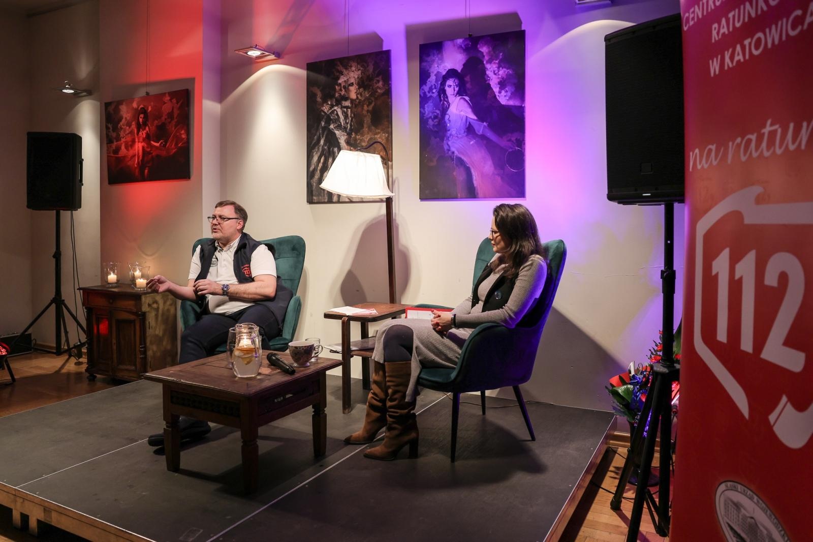 Zdjęcie w galerii na portalu naszraciborz.pl: 112 – numer, który ratuje życie! Spotkanie W PUNKT z Jakubem Rusinem-Anderskim wiadomości z regionu