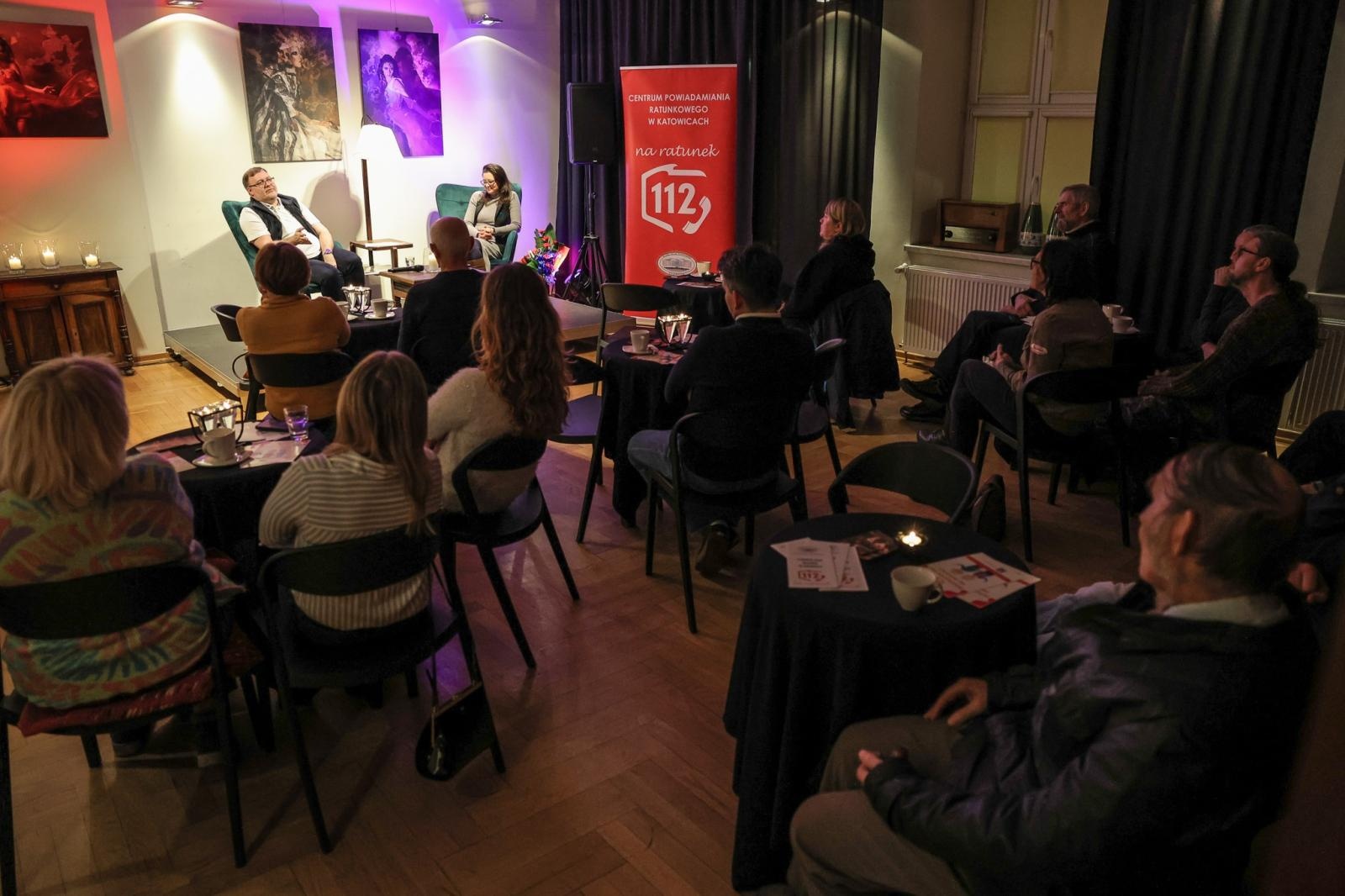 Zdjęcie w galerii na portalu naszraciborz.pl: 112 – numer, który ratuje życie! Spotkanie W PUNKT z Jakubem Rusinem-Anderskim wiadomości z regionu