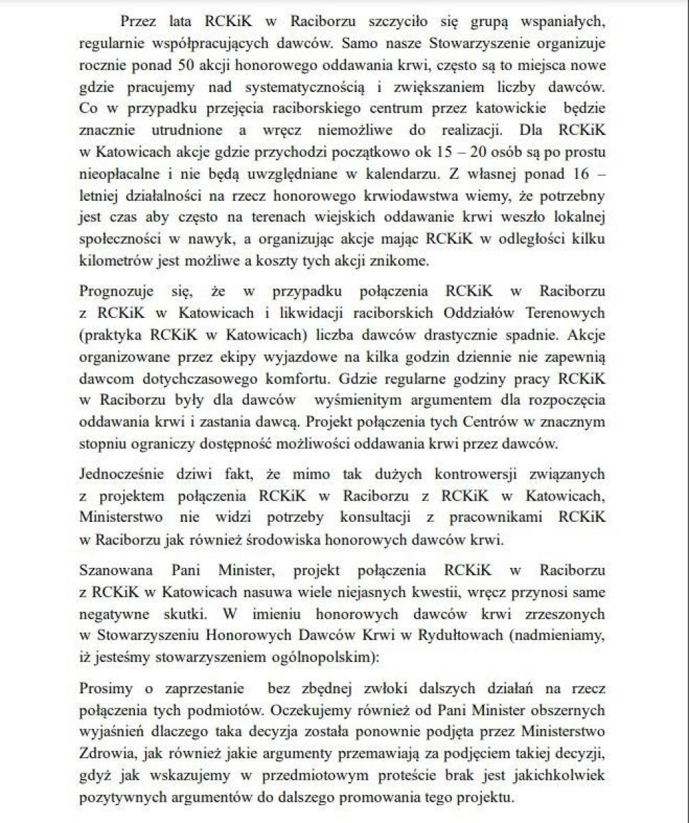 Zdjęcie w galerii na portalu naszraciborz.pl: Strata i rosnące długi. Prezydent i posłanka jadą do minister zdrowia rozmawiać o przyszłości krwiodawstwa wiadomości z regionu