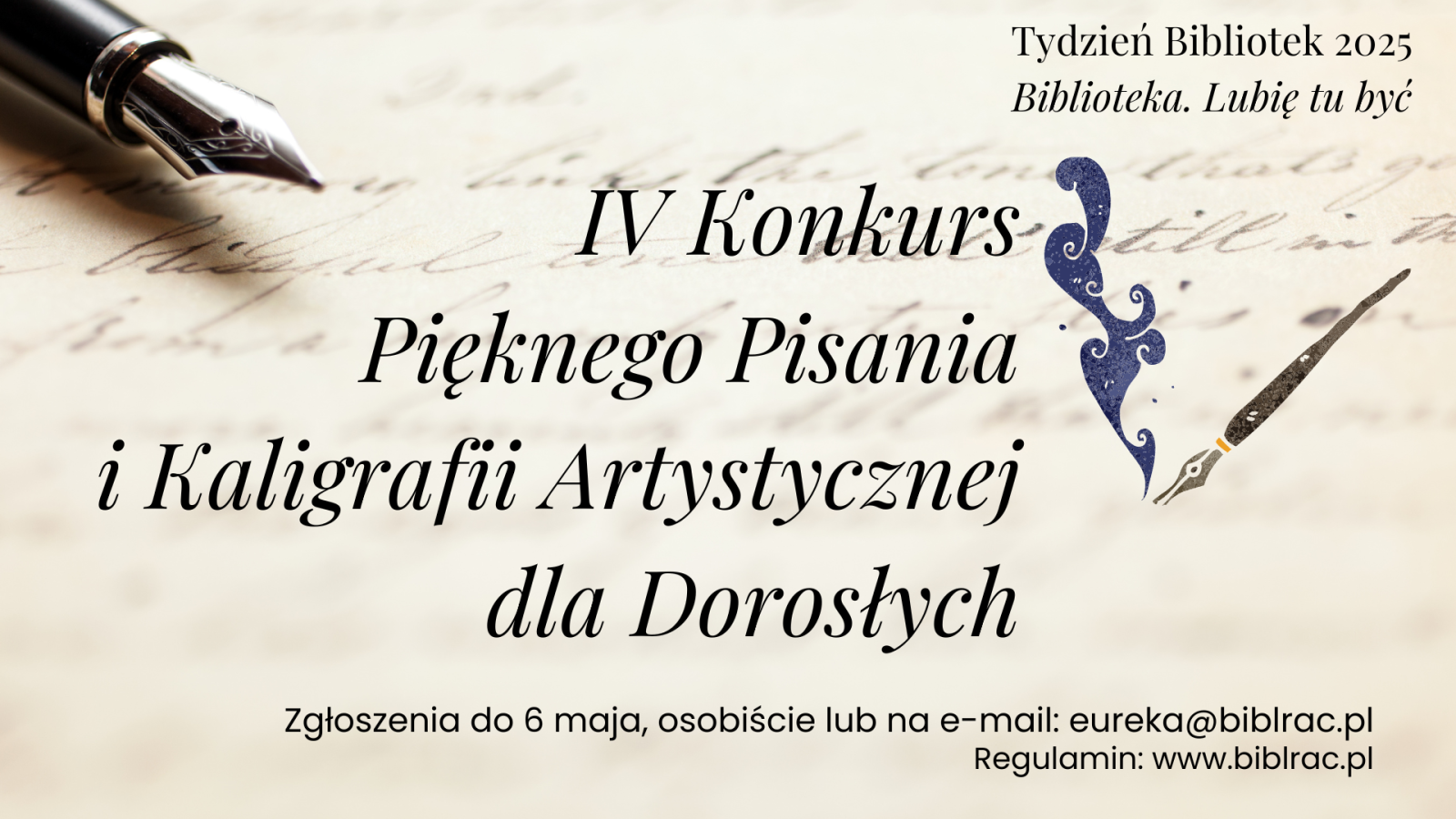 Zdjęcie w galerii na portalu naszraciborz.pl: IV Konkurs Pięknego Pisania i Kaligrafii Artystycznej dla Dorosłych w bibliotece wiadomości z regionu