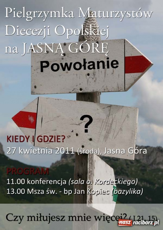 Zdjęcie w galerii na portalu naszraciborz.pl: Pielgrzymka maturzystów na Jasną Górę wiadomości z regionu