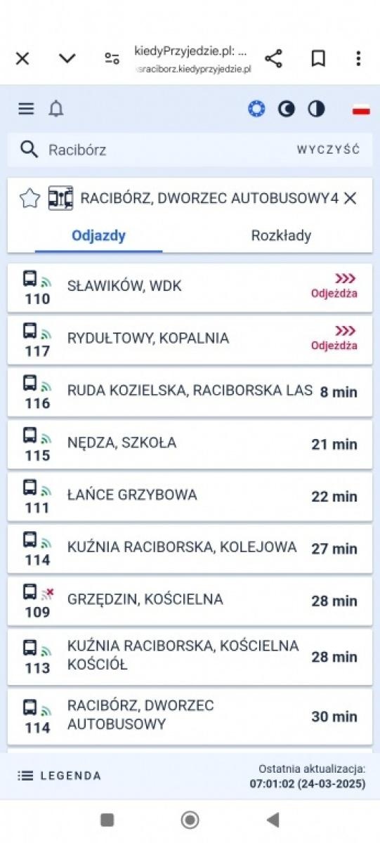 Zdjęcie w galerii na portalu naszraciborz.pl: Powiatowy PKS wdrożył nowy system dynamicznej informacji pasażerskiej wiadomości z regionu