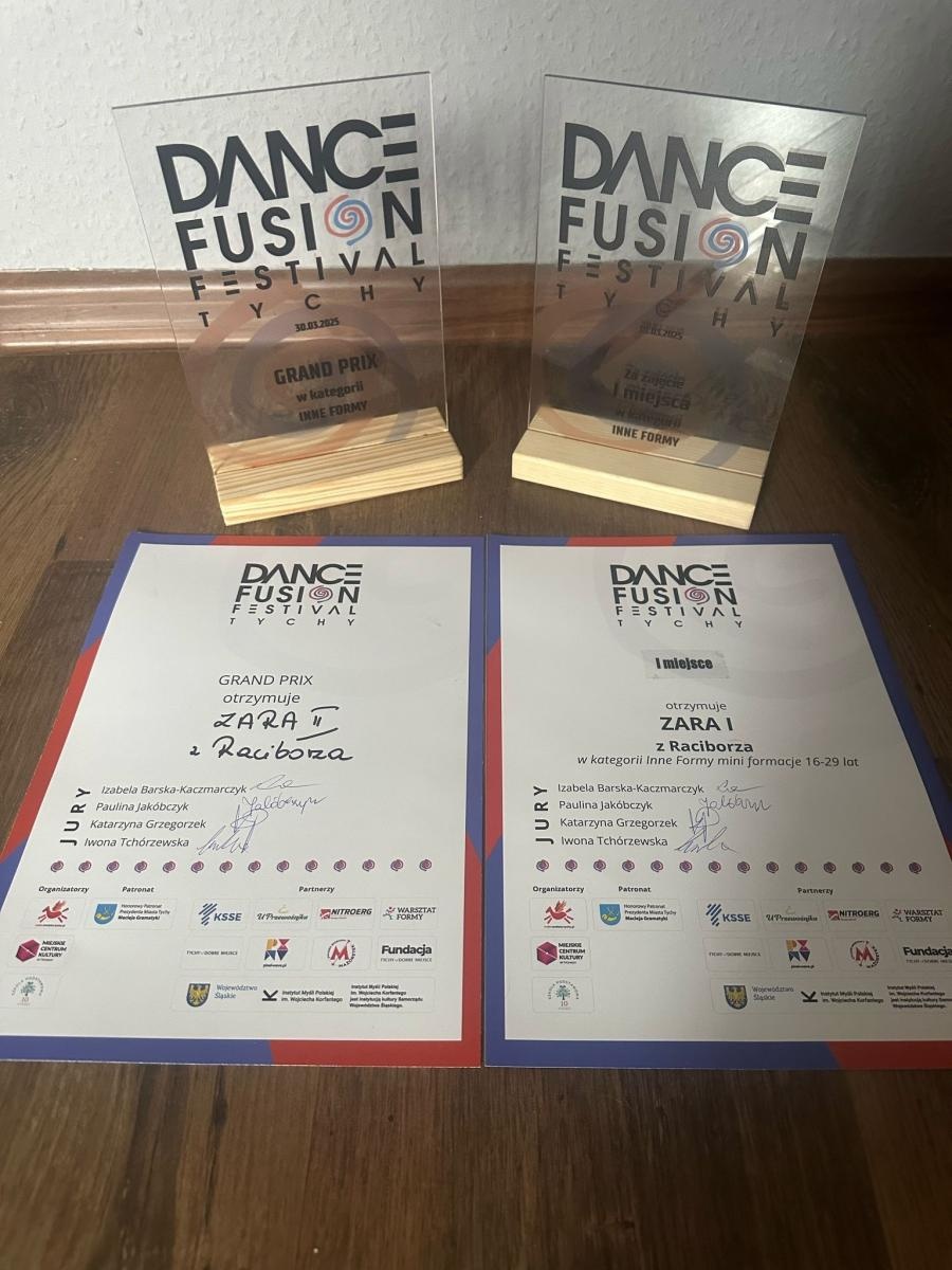 Zdjęcie w galerii na portalu naszraciborz.pl: ZARA zdobywa Grand Prix Dance Fusion wiadomości z regionu