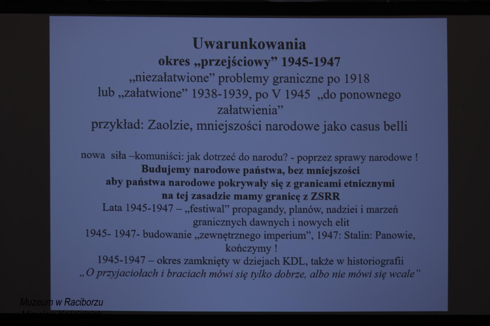 Zdjęcie w galerii na portalu naszraciborz.pl: Racibórz 1945. Konferencja i wystawa upamiętniły dramatyczne wydarzenia sprzed 80 lat [FOTO i WIDEO] wiadomości z regionu