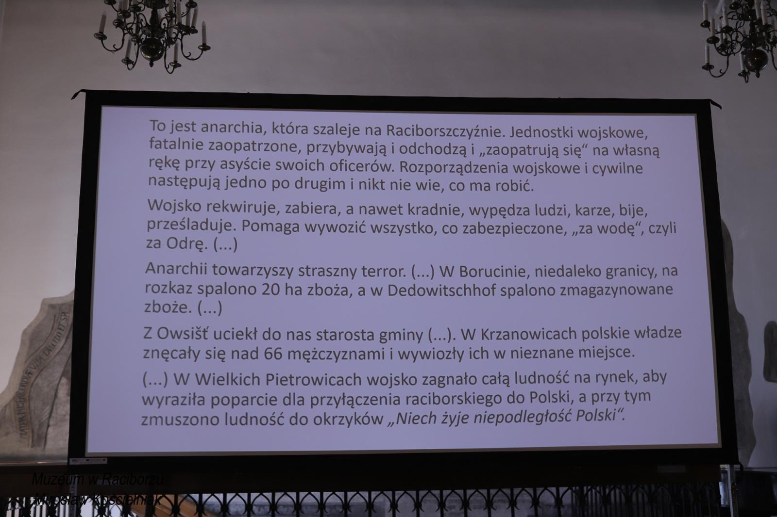 Zdjęcie w galerii na portalu naszraciborz.pl: Racibórz 1945. Konferencja i wystawa upamiętniły dramatyczne wydarzenia sprzed 80 lat [FOTO i WIDEO] wiadomości z regionu