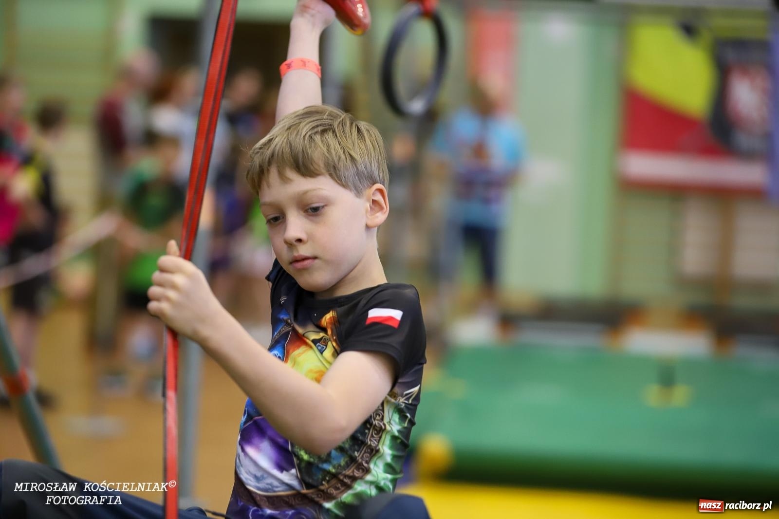 Zdjęcie w galerii na portalu naszraciborz.pl: Ponad 100 młodych zawodników na Mistrzostwach Śląska Ninja Monkey Kids w Raciborzu wiadomości z regionu
