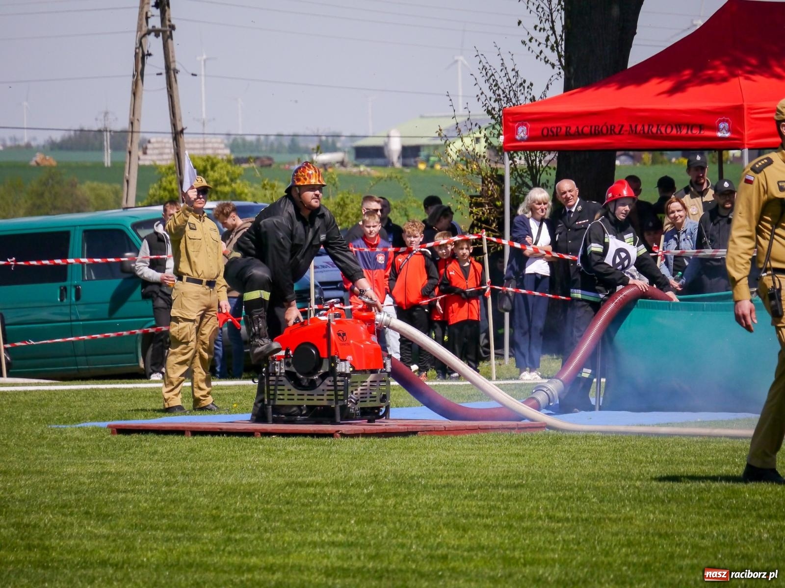 Zdjęcie w galerii na portalu naszraciborz.pl: Powiatowe zawody sportowo-pożarnicze na bis wiadomości z regionu