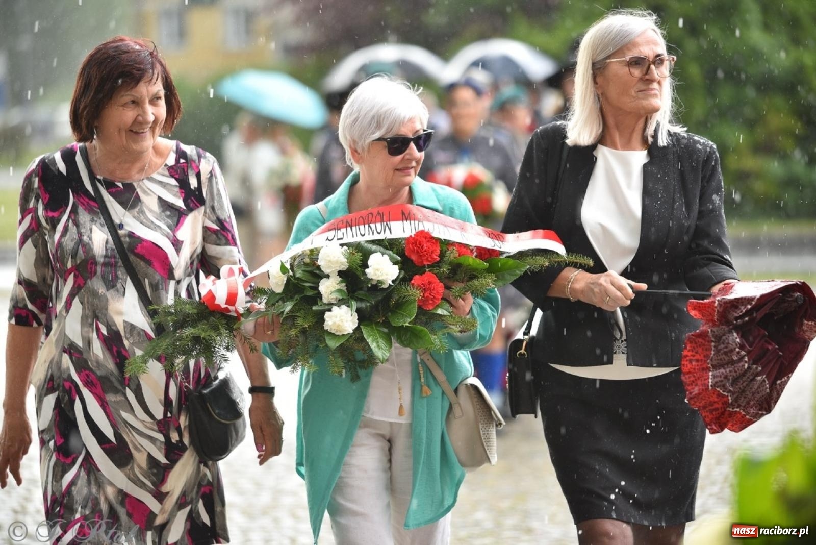 Zdjęcie w galerii na portalu naszraciborz.pl: Obchody Trzeciego Maja w Raciborzu w strugach deszczu [FOTO i WIDEO] wiadomości z regionu