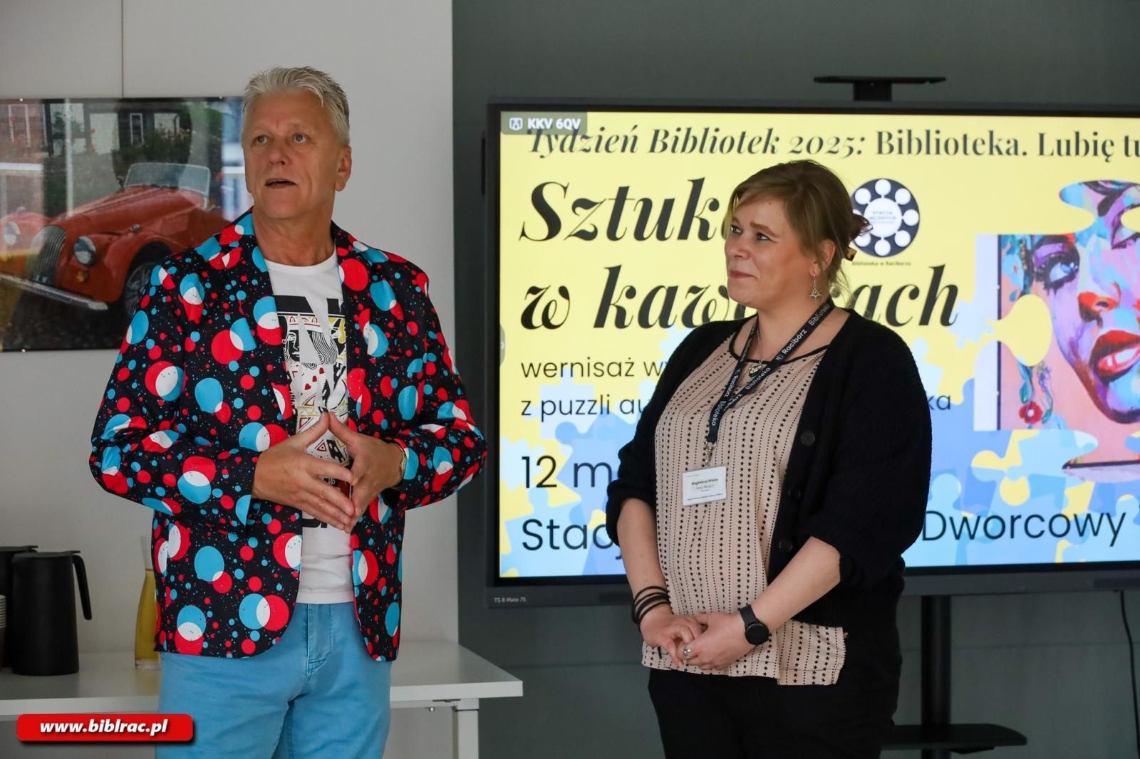 Zdjęcie w galerii na portalu naszraciborz.pl: Sztuka z puzzli – niezwykła wystawa Jana Świerczka na Stacji Młodych wiadomości z regionu