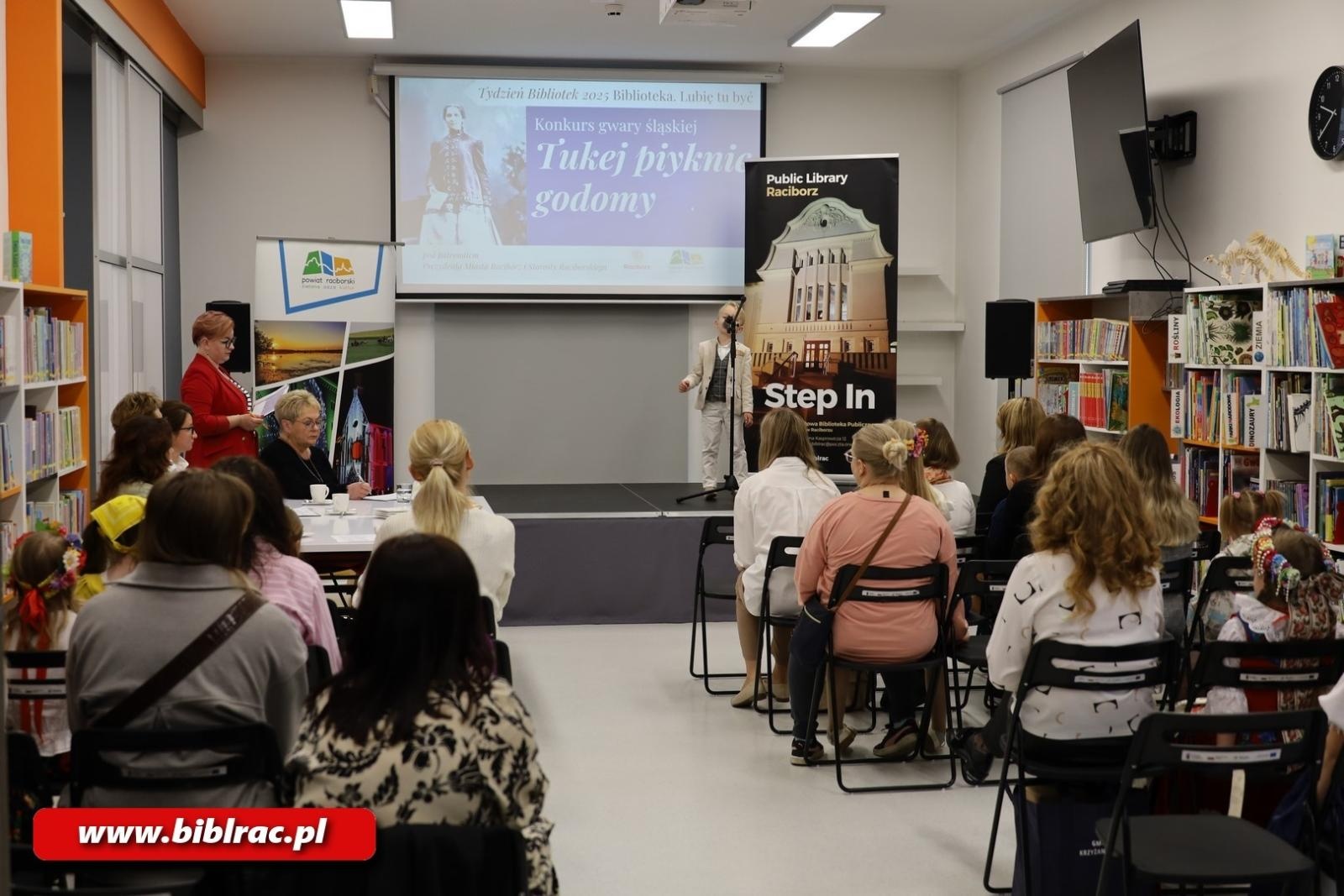 Zdjęcie w galerii na portalu naszraciborz.pl: Konkurs Gwary Śląskiej na finał Tygodnia Bibliotek wiadomości z regionu