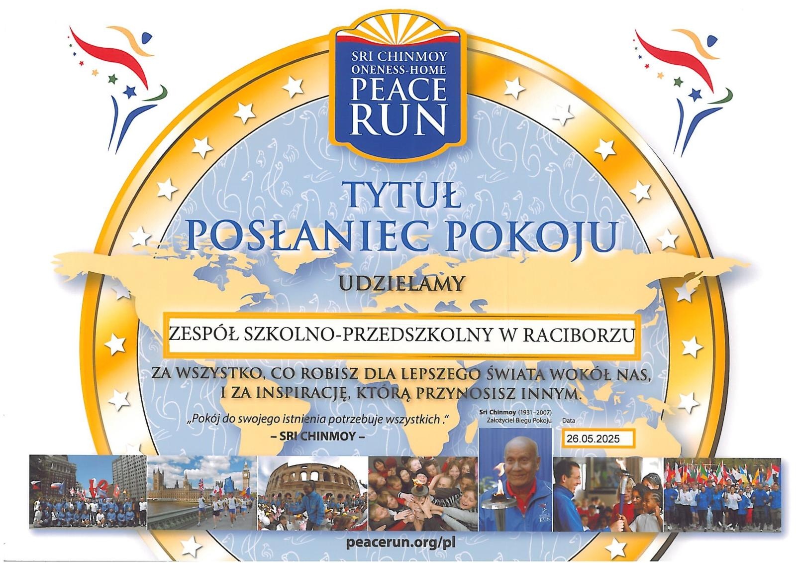 Zdjęcie w galerii na portalu naszraciborz.pl: Pochodnia Pokoju w Raciborzu – wyjątkowe wydarzenie w Zespole Szkolno-Przedszkolnym nr 4 wiadomości z regionu