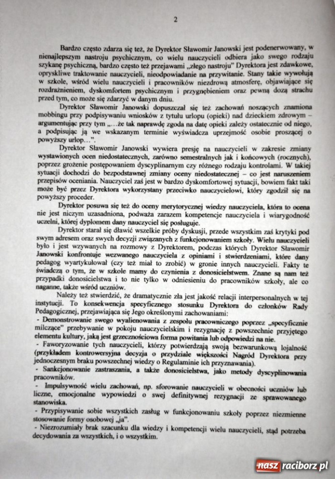 Zdjęcie w galerii na portalu naszraciborz.pl: Konflikt w Mechaniku. Zarzuty nauczycieli wiadomości z regionu