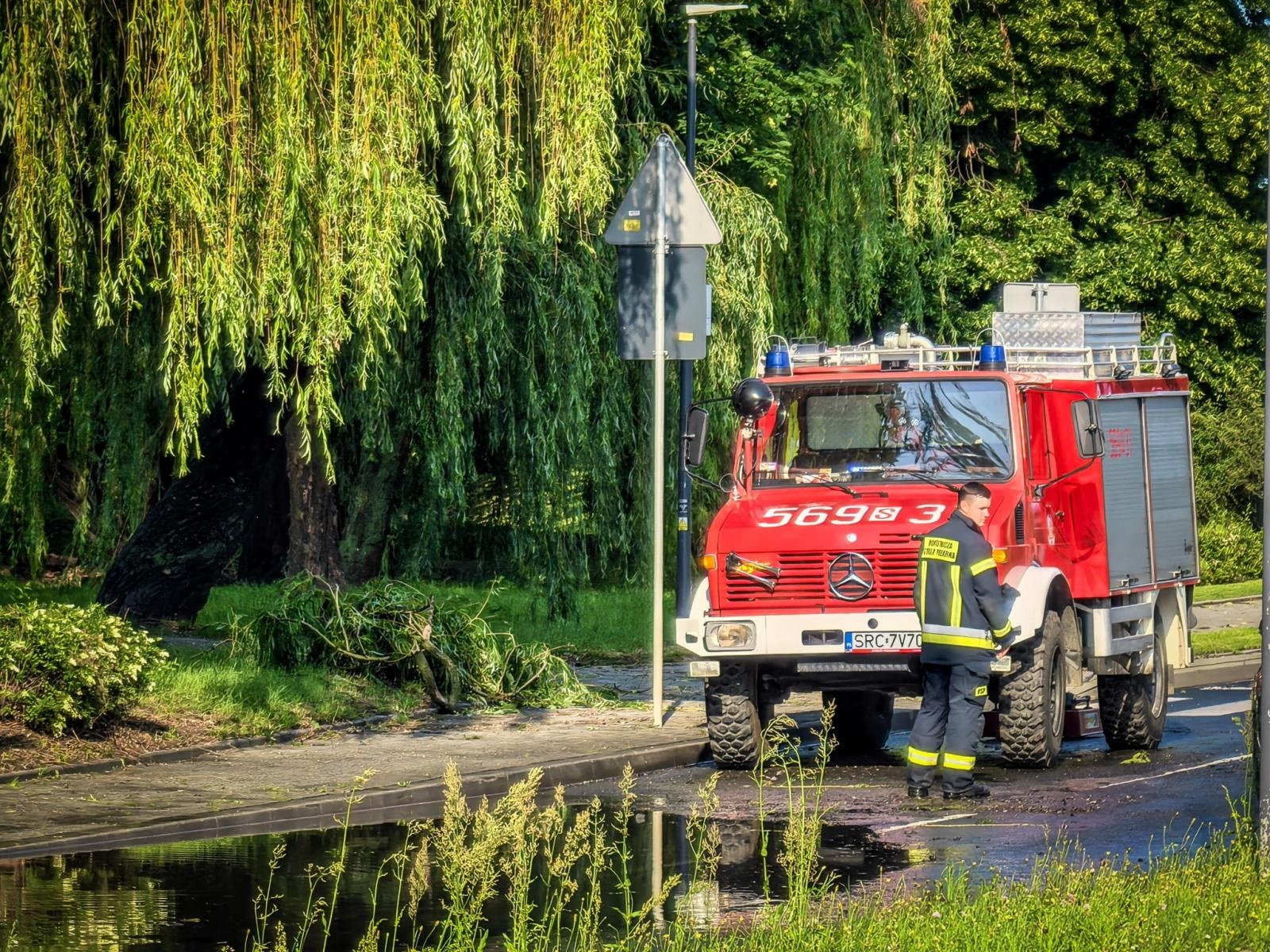 Zdjęcie w galerii na portalu naszraciborz.pl: Kolejna nawałnica nad Raciborzem: zalane ulice, powalone drzewa i uszkodzenia infrastruktury wiadomości z regionu