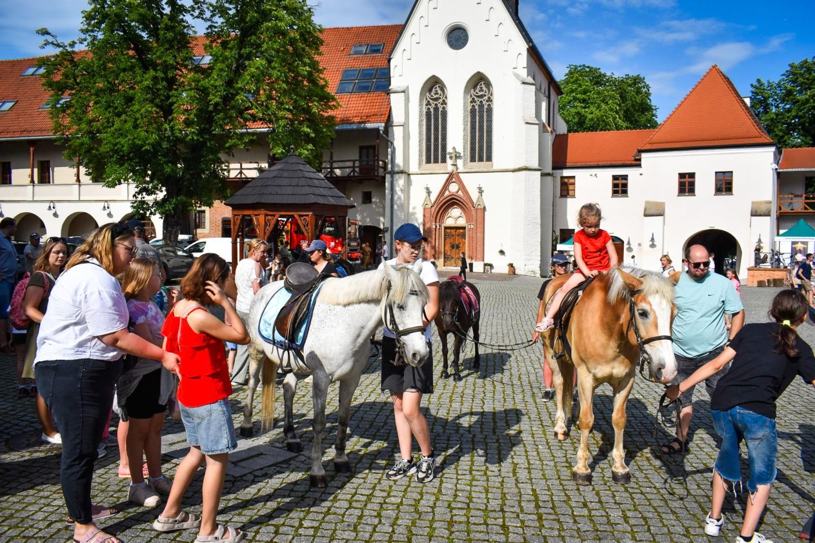 Zdjęcie w galerii na portalu naszraciborz.pl: Rodzinne świętowanie z MDK na dziedzińcu Zamku Piastowskiego w Raciborzu wiadomości z regionu