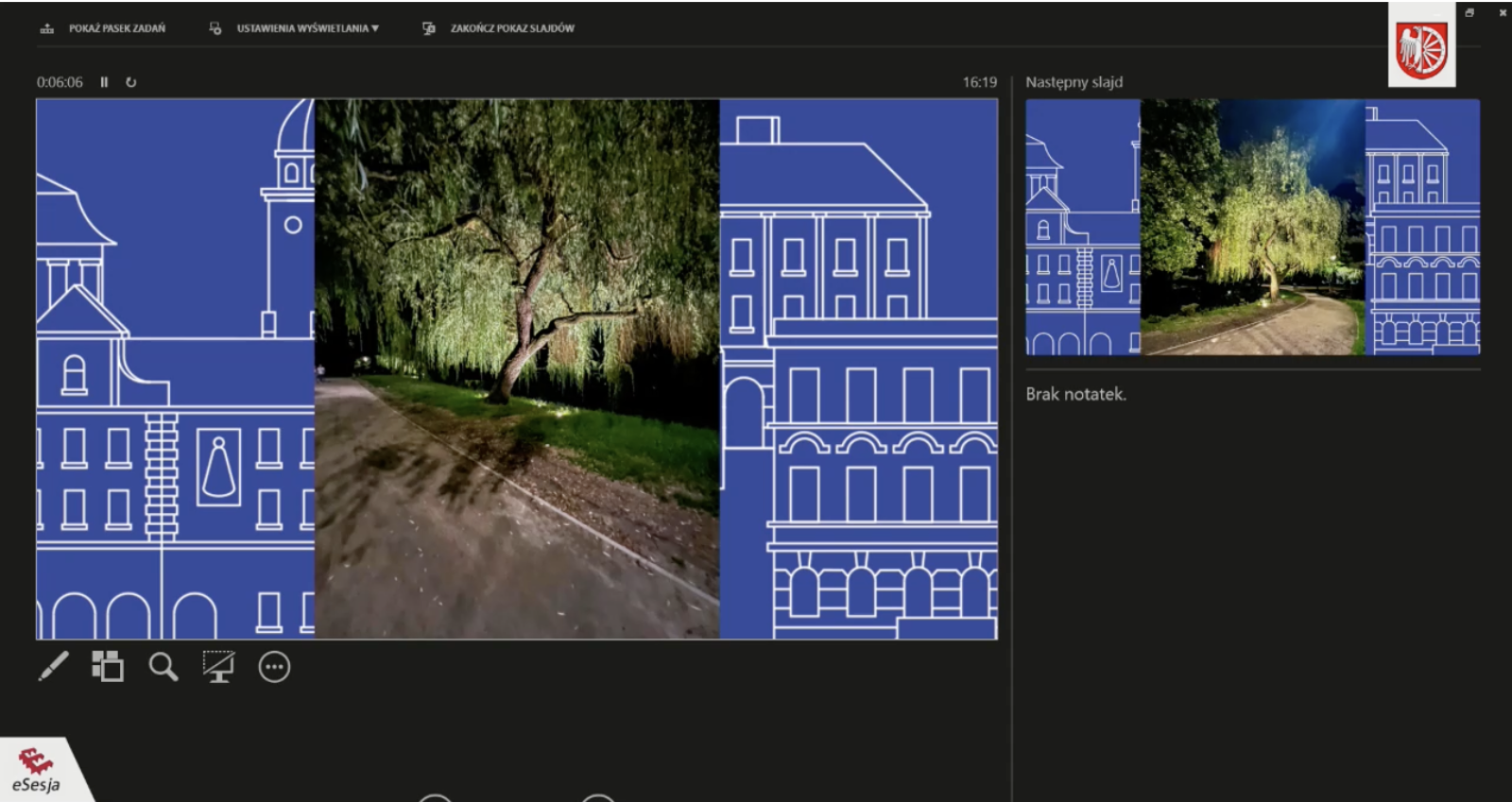Zdjęcie w galerii na portalu naszraciborz.pl: Zielony Rynek, parking podziemny na pl. Długosza i podświetlone drzewa. Prezydent zapowiada zmiany w centrum Raciborza wiadomości z regionu