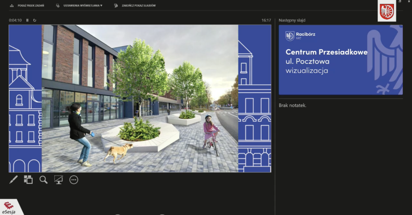 Zdjęcie w galerii na portalu naszraciborz.pl: Zielony Rynek, parking podziemny na pl. Długosza i podświetlone drzewa. Prezydent zapowiada zmiany w centrum Raciborza wiadomości z regionu