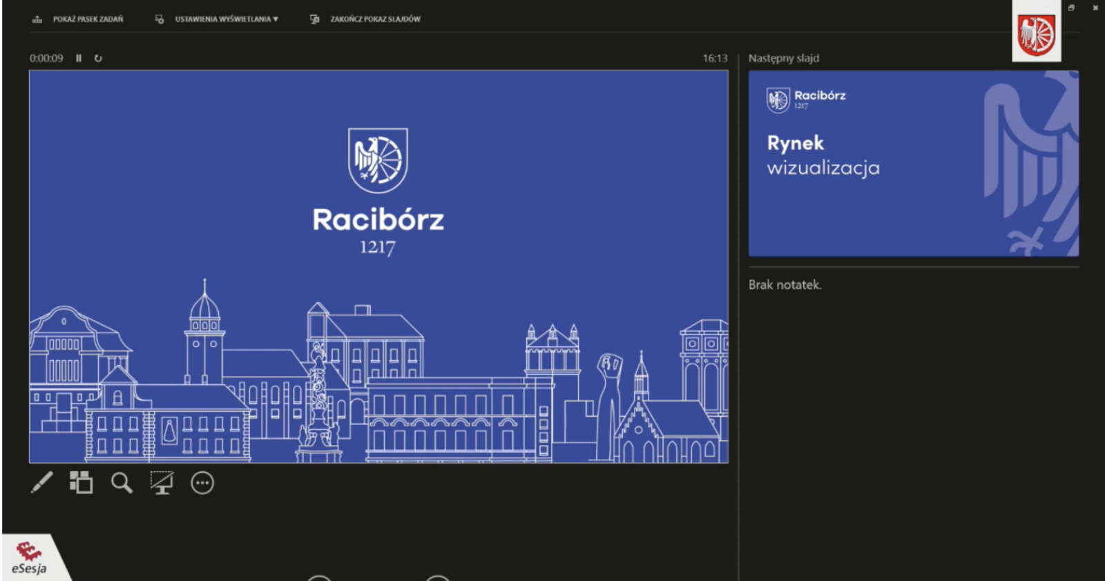 Zdjęcie w galerii na portalu naszraciborz.pl: Zielony Rynek, parking podziemny na pl. Długosza i podświetlone drzewa. Prezydent zapowiada zmiany w centrum Raciborza wiadomości z regionu