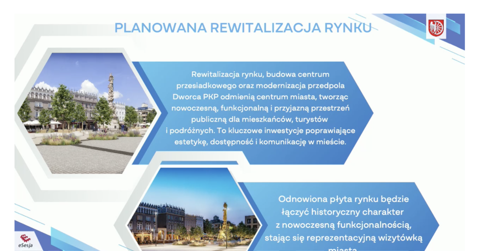 Zdjęcie w galerii na portalu naszraciborz.pl: Zielony Rynek, parking podziemny na pl. Długosza i podświetlone drzewa. Prezydent zapowiada zmiany w centrum Raciborza wiadomości z regionu