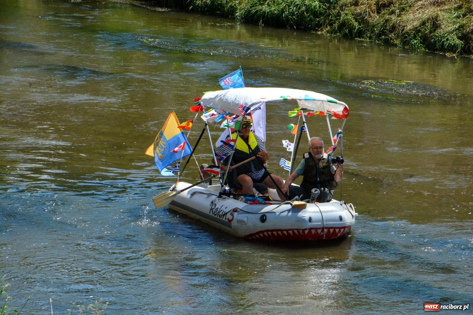 Zdjęcie w galerii na portalu naszraciborz.pl: Pływadła 2025 wypłynęły spod raciborskiego zamku. Viadrus i Chrobry symbolami Odry oraz I Misteria Piastorum na zamku wiadomości z regionu