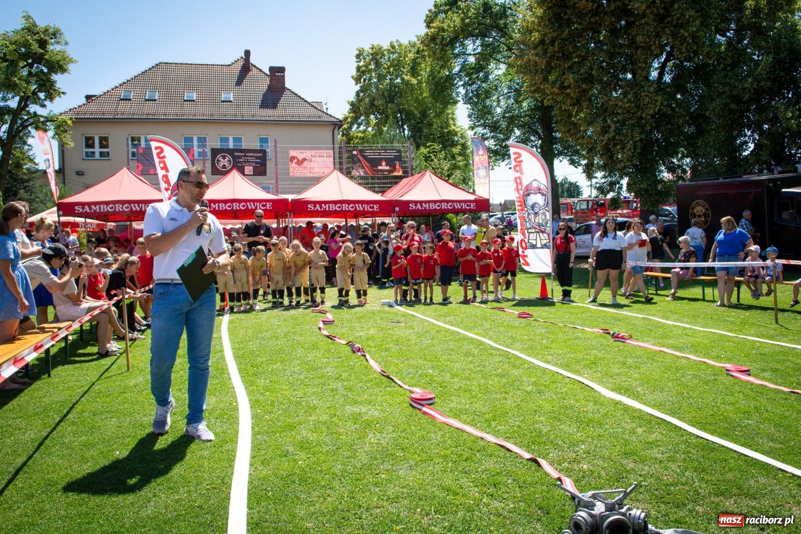 Zdjęcie w galerii na portalu naszraciborz.pl: Młodzi druhowie rywalizowali w Samborowicach. II Zawody Dziecięcych Drużyn Pożarniczych za nami wiadomości z regionu
