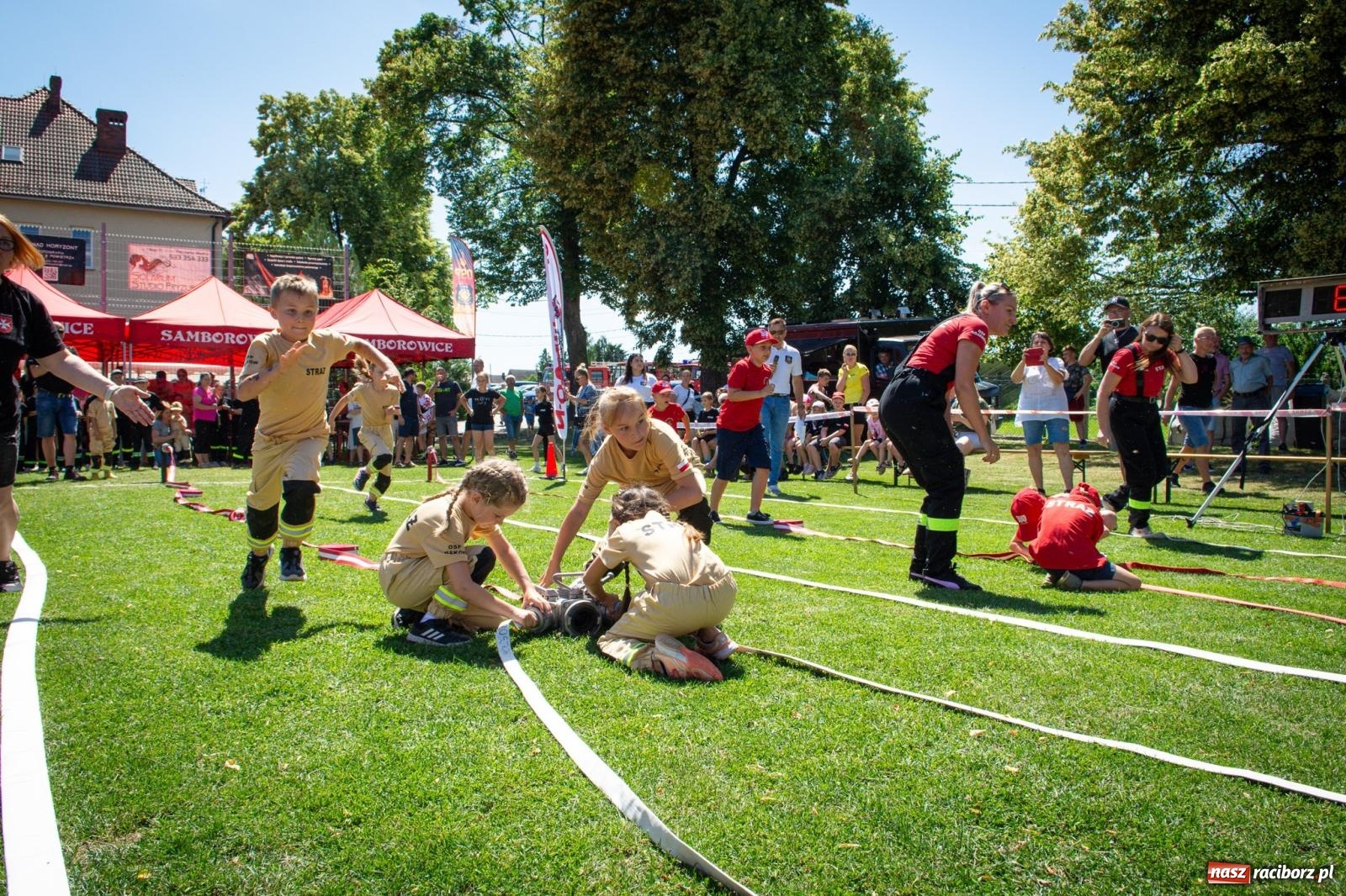 Zdjęcie w galerii na portalu naszraciborz.pl: Młodzi druhowie rywalizowali w Samborowicach. II Zawody Dziecięcych Drużyn Pożarniczych za nami wiadomości z regionu