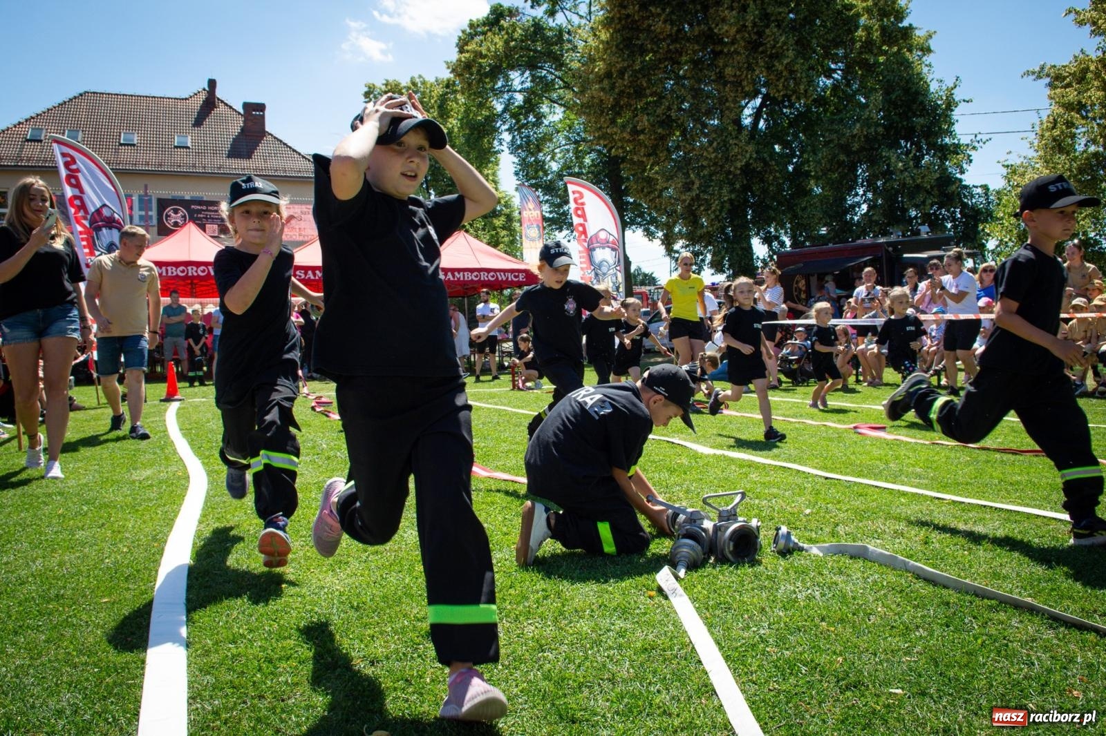 Zdjęcie w galerii na portalu naszraciborz.pl: Młodzi druhowie rywalizowali w Samborowicach. II Zawody Dziecięcych Drużyn Pożarniczych za nami wiadomości z regionu
