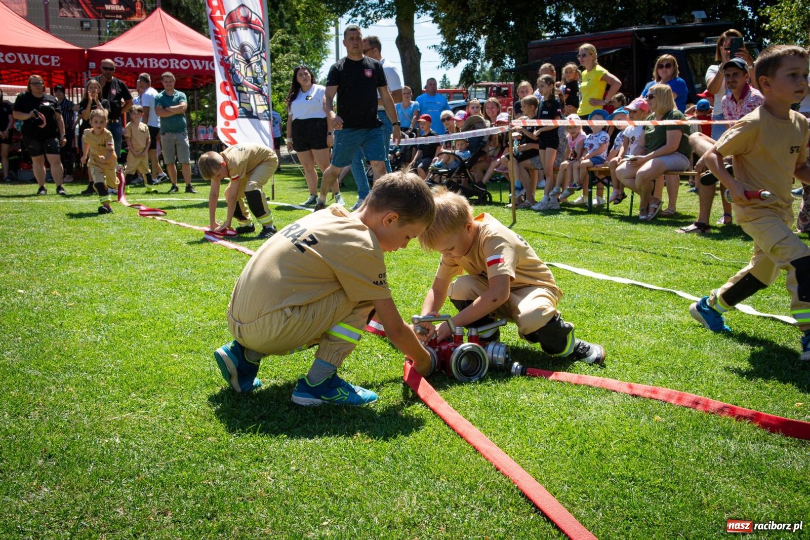 Zdjęcie w galerii na portalu naszraciborz.pl: Młodzi druhowie rywalizowali w Samborowicach. II Zawody Dziecięcych Drużyn Pożarniczych za nami wiadomości z regionu