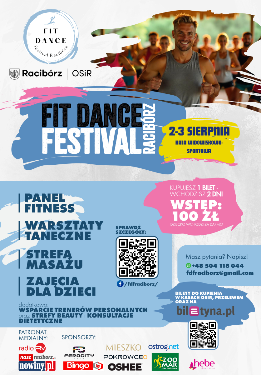 Zdjęcie w galerii na portalu naszraciborz.pl: Taniec, energia i zdrowie pod jednym dachem. Racibórz szykuje się na Fit Dance Festival 2025 wiadomości z regionu