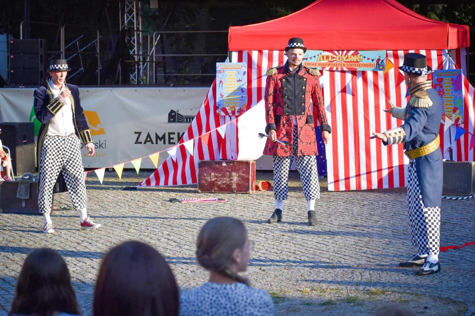 Zdjęcie w galerii na portalu naszraciborz.pl: Magia teatru na dziedzińcu Zamku Piastowskiego. Teatr Jednej Miny porwał najmłodszych widzów [WIDEO] wiadomości z regionu