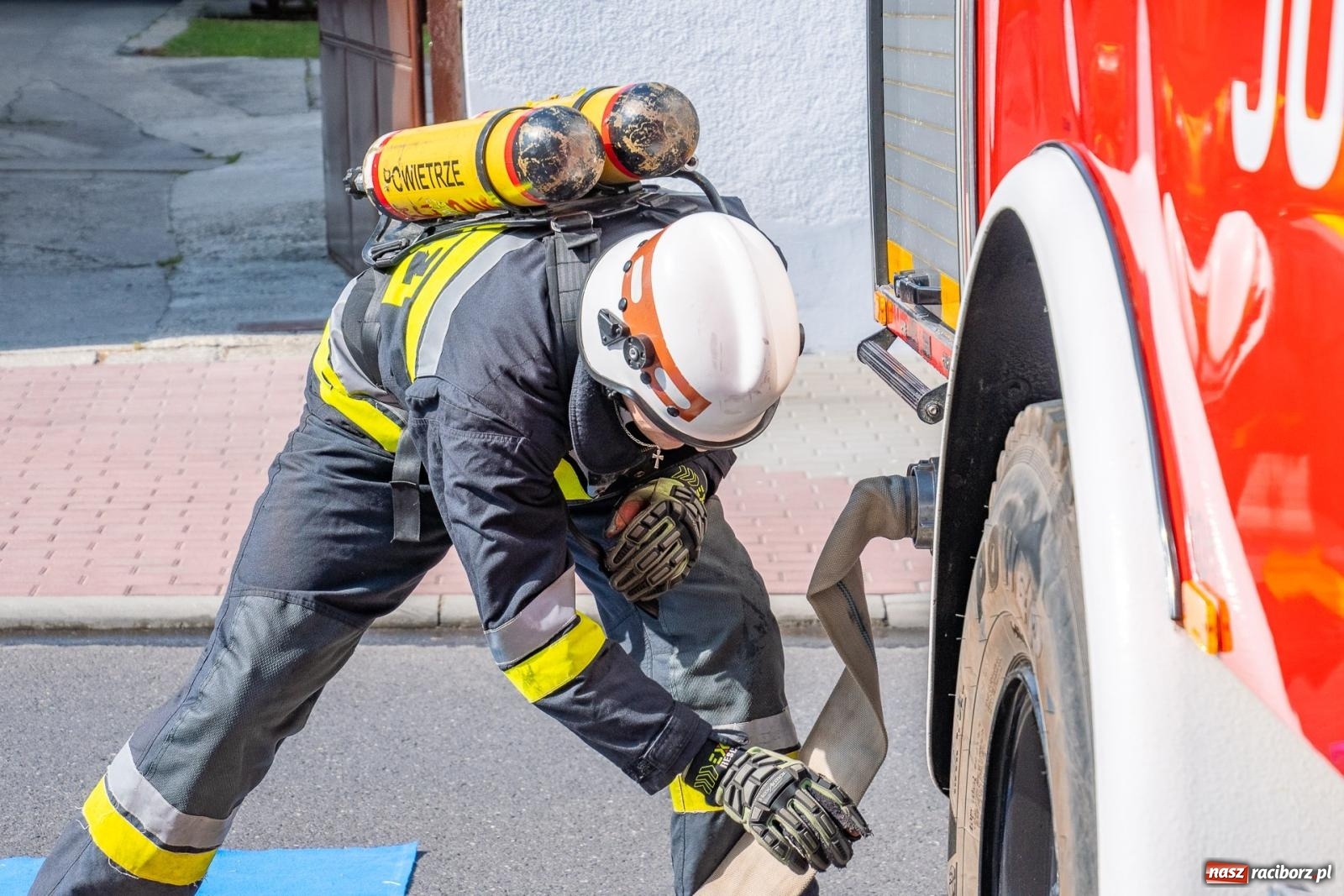 Zdjęcie w galerii na portalu naszraciborz.pl: Zawody Żelazny jak Strażak w Krzanowicach. Czesi na podium [FOTO i WIDEO] wiadomości z regionu