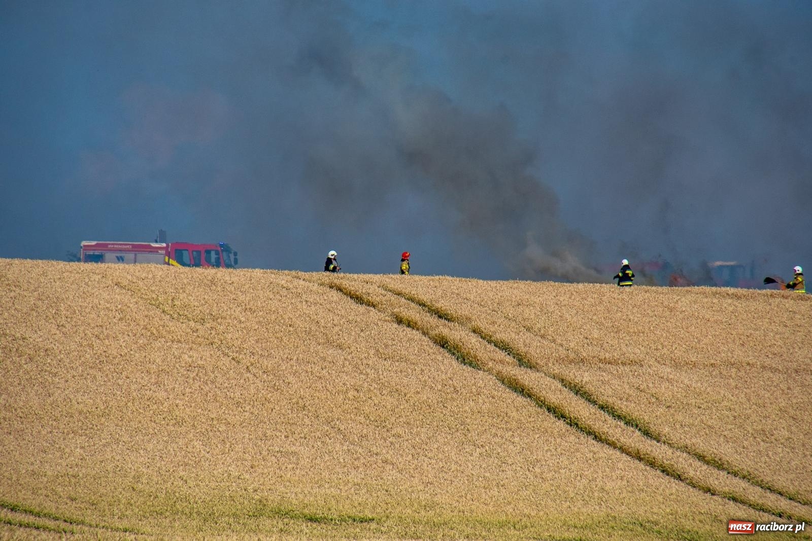 Zdjęcie w galerii na portalu naszraciborz.pl: Niebezpieczna niedziela w powiecie raciborskim – pożar zboża, tlenek węgla i skutki silnego wiatru wiadomości z regionu