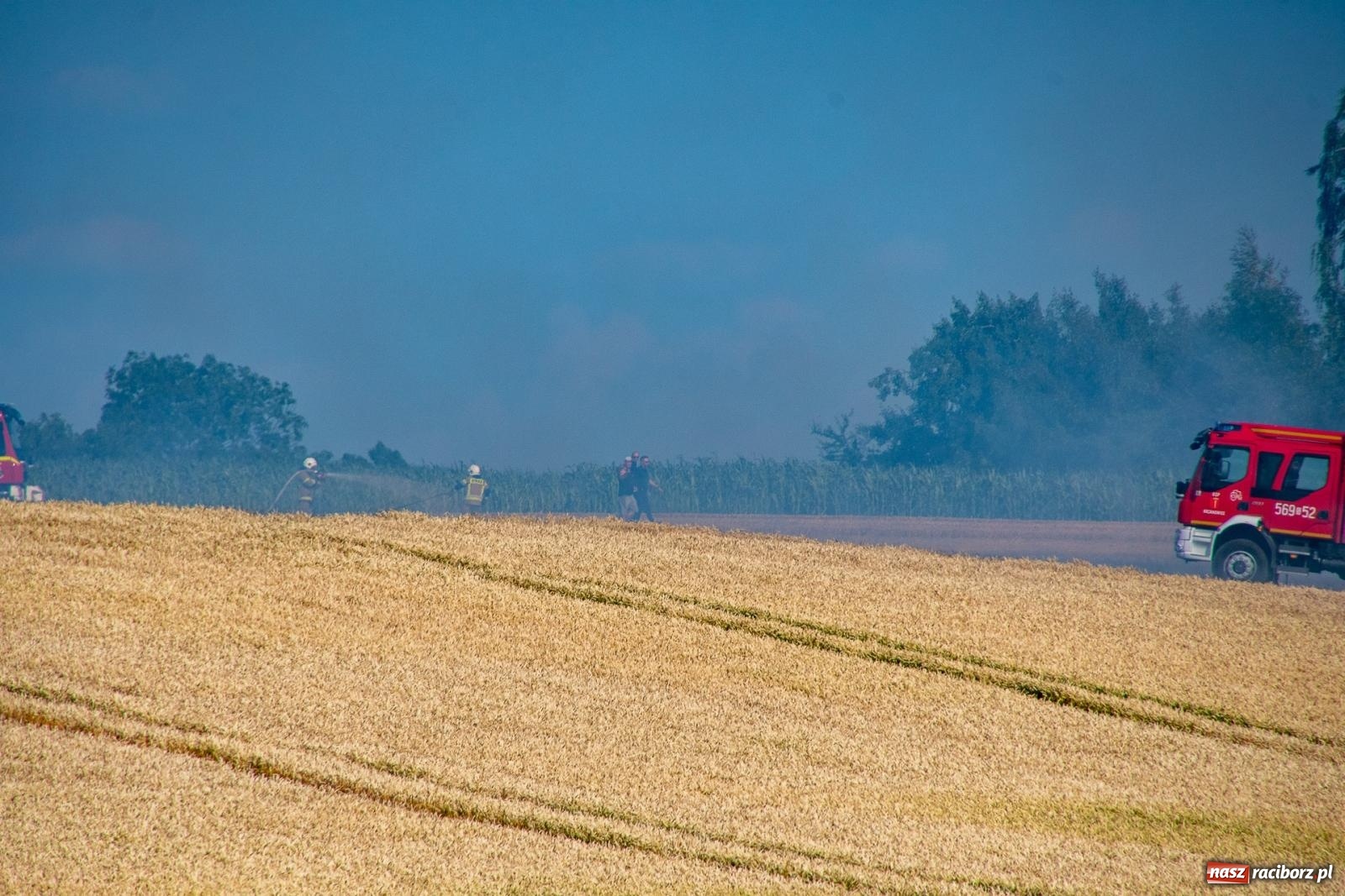 Zdjęcie w galerii na portalu naszraciborz.pl: Niebezpieczna niedziela w powiecie raciborskim – pożar zboża, tlenek węgla i skutki silnego wiatru wiadomości z regionu