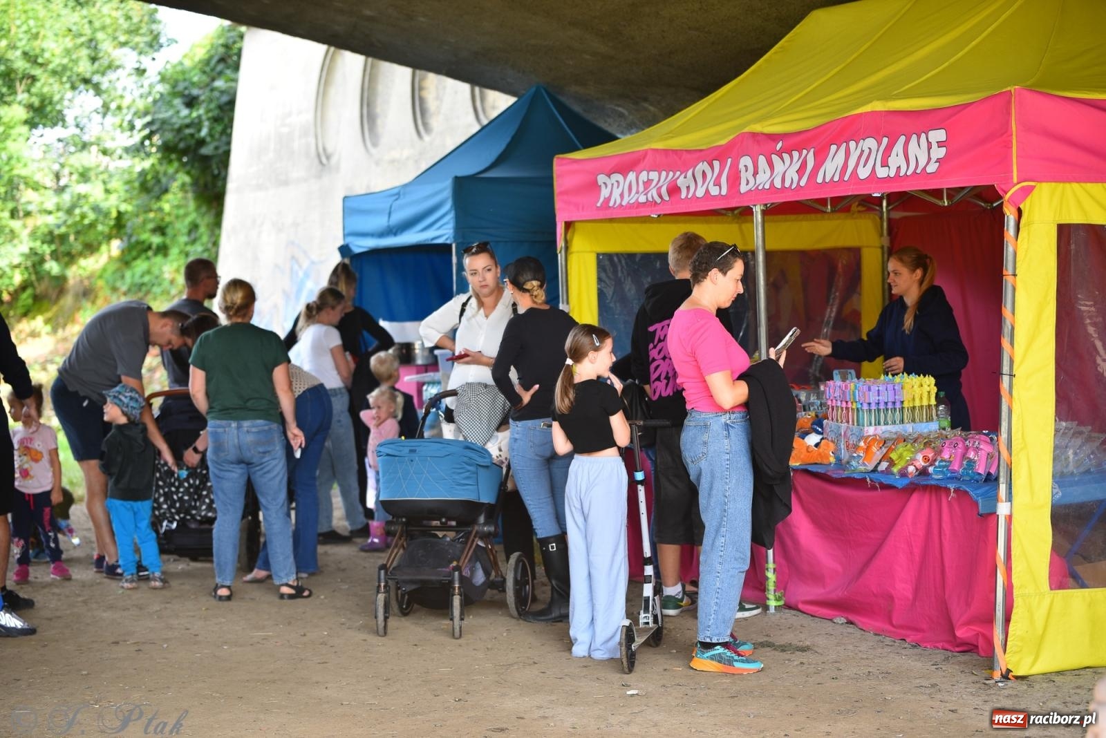 Zdjęcie w galerii na portalu naszraciborz.pl: Dinozaur na bulwarach i bańkowa kraina zabawy ze smokiem Edziem w Raciborzu wiadomości z regionu