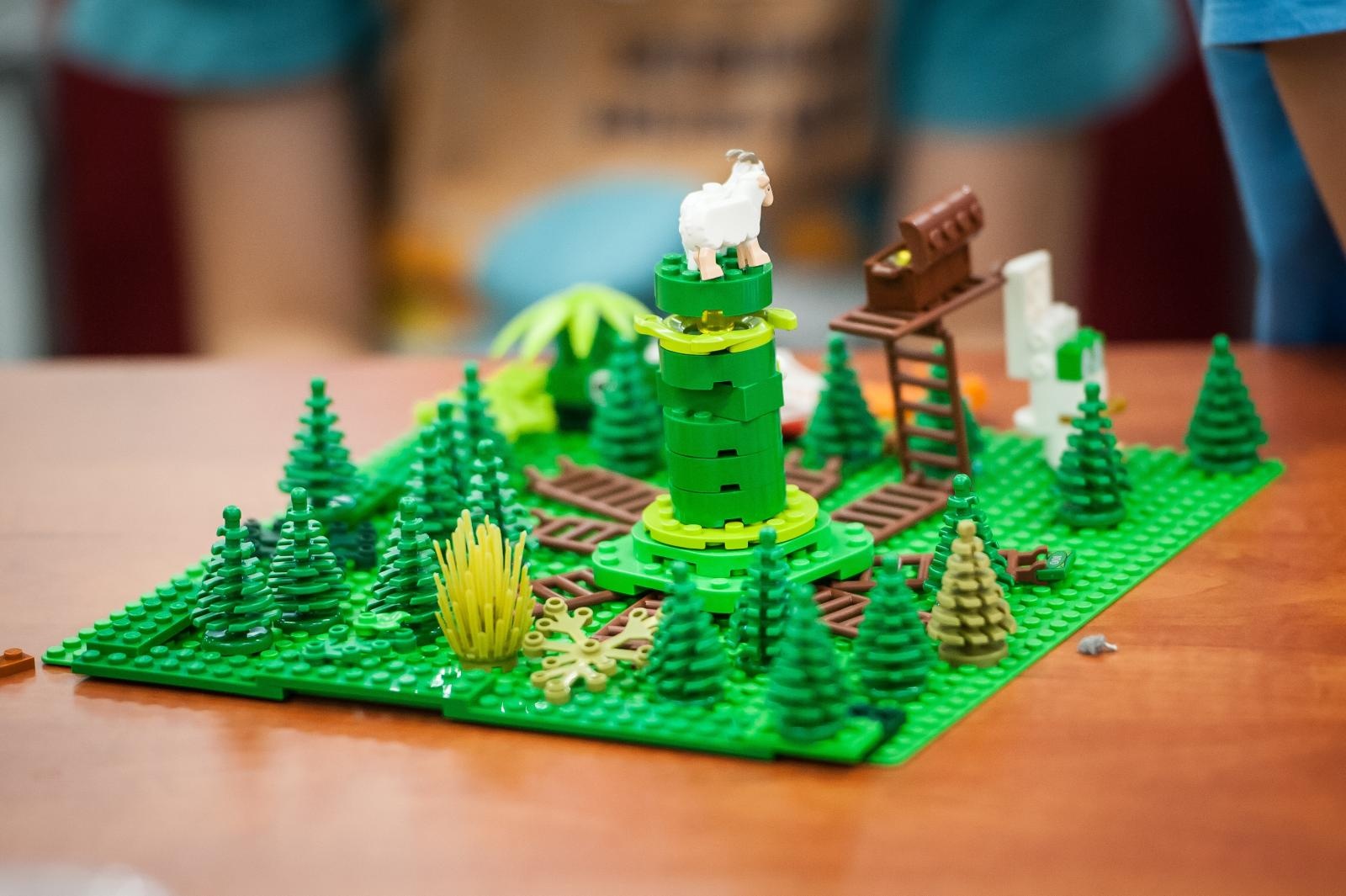 Zdjęcie w galerii na portalu naszraciborz.pl: Ciocia od Klocków na Zamku Piastowskim. Warsztaty LEGO w ramach Wakacji w Powiecie wiadomości z regionu