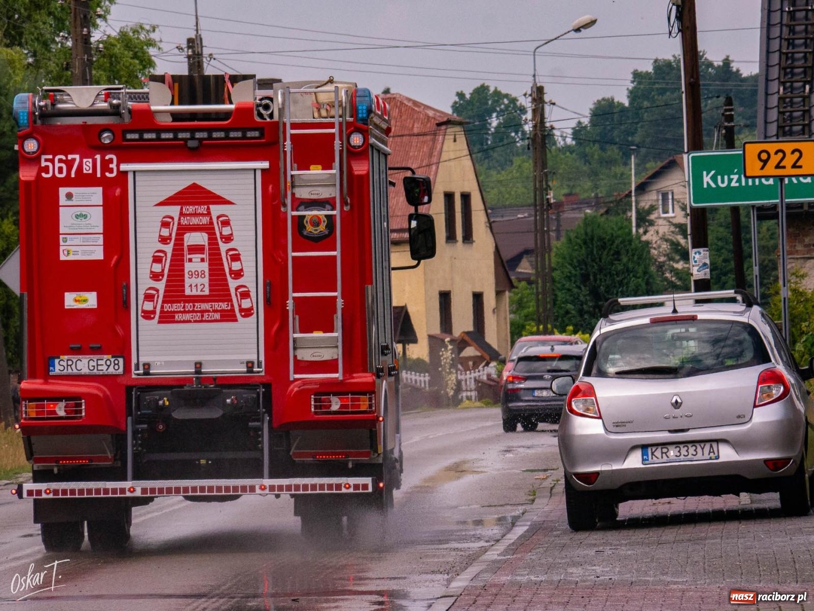 Zdjęcie w galerii na portalu naszraciborz.pl: Silny wiatr i ulewa przysporzyły pracy strażakom. Seria interwencji w Nędzy [FOTO] wiadomości z regionu