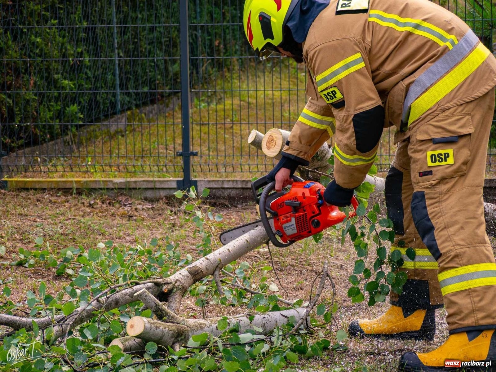 Zdjęcie w galerii na portalu naszraciborz.pl: Silny wiatr i ulewa przysporzyły pracy strażakom. Seria interwencji w Nędzy [FOTO] wiadomości z regionu