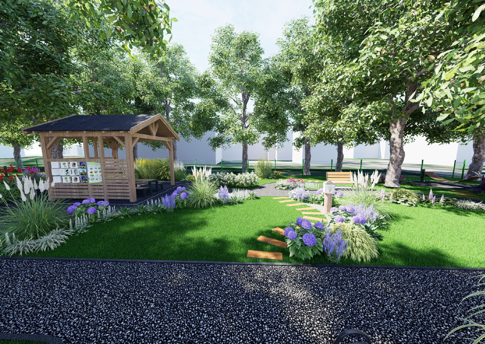 Zdjęcie w galerii na portalu naszraciborz.pl: Ptasi zakątek zamiast pomnika wdzięczności. Nowa przestrzeń dla mieszkańców Krzanowic wiadomości z regionu