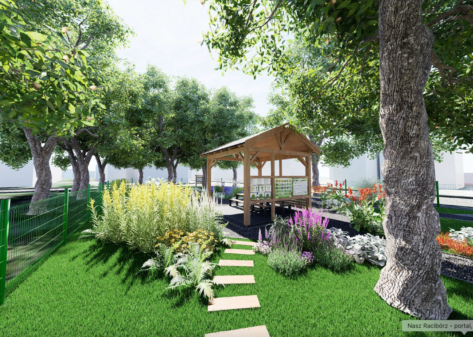 Zdjęcie w galerii na portalu naszraciborz.pl: Ptasi zakątek zamiast pomnika wdzięczności. Nowa przestrzeń dla mieszkańców Krzanowic wiadomości z regionu