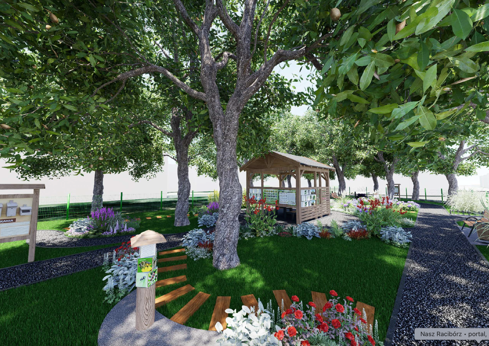 Zdjęcie w galerii na portalu naszraciborz.pl: Ptasi zakątek zamiast pomnika wdzięczności. Nowa przestrzeń dla mieszkańców Krzanowic wiadomości z regionu