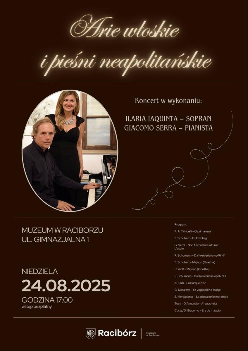 Zdjęcie w galerii na portalu naszraciborz.pl: Wyjątkowy koncert włoskich artystów w Muzeum w Raciborzu wiadomości z regionu