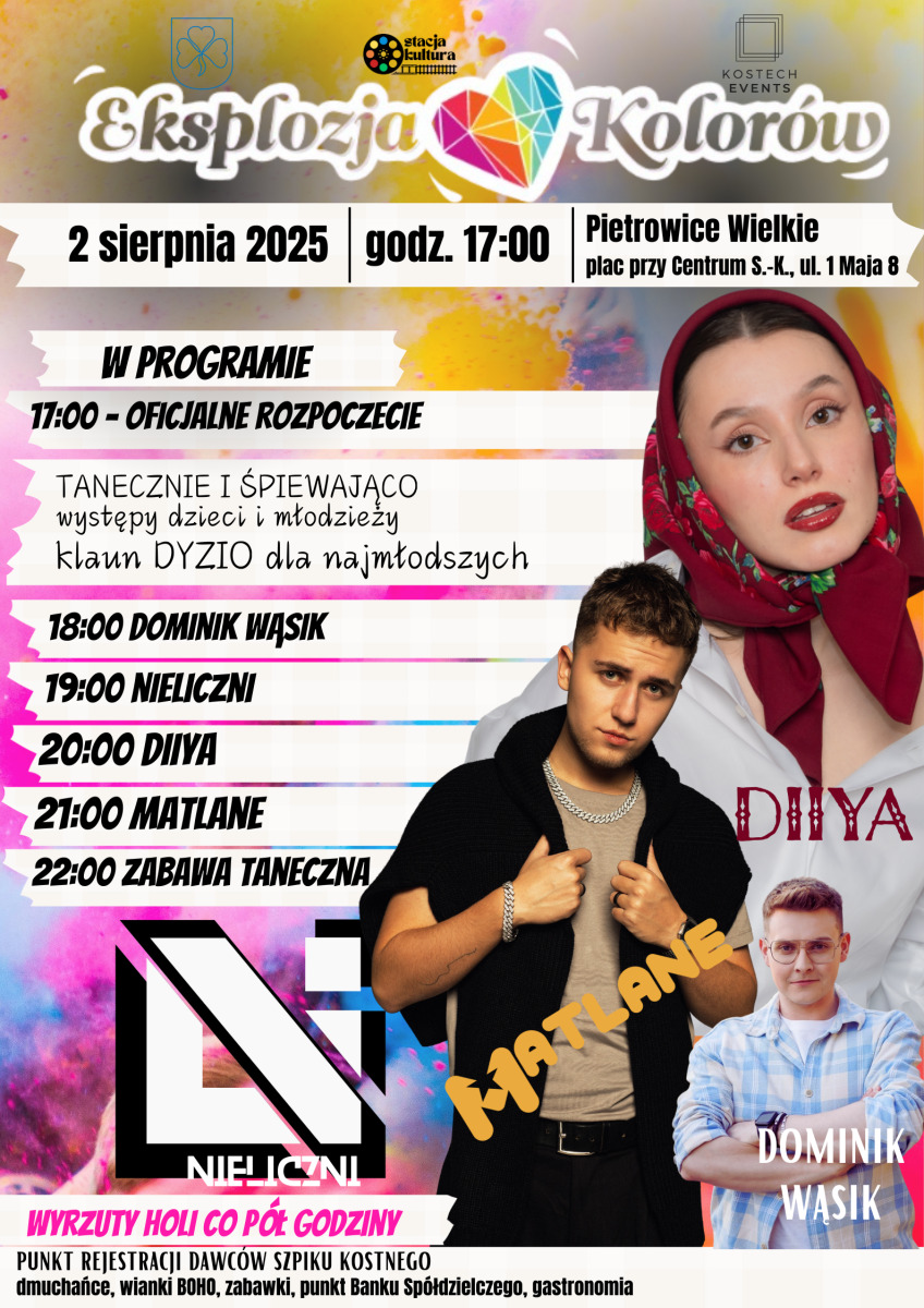 Zdjęcie w galerii na portalu naszraciborz.pl: Eksplozja Kolorów w Pietrowicach Wielkich: muzyka, taniec i radość bez granic wiadomości z regionu