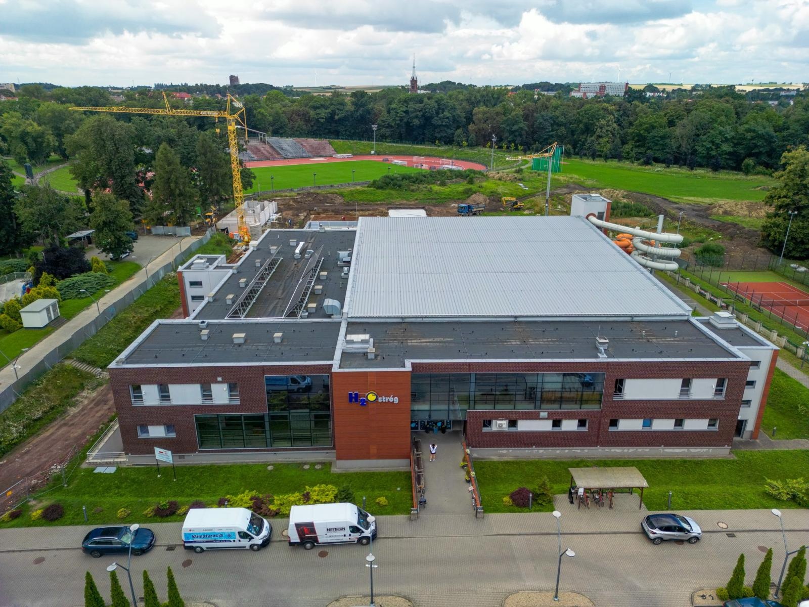 Zdjęcie w galerii na portalu naszraciborz.pl: Trwa budowa nowej atrakcji Raciborza – zobacz najnowsze zdjęcia z drona wiadomości z regionu