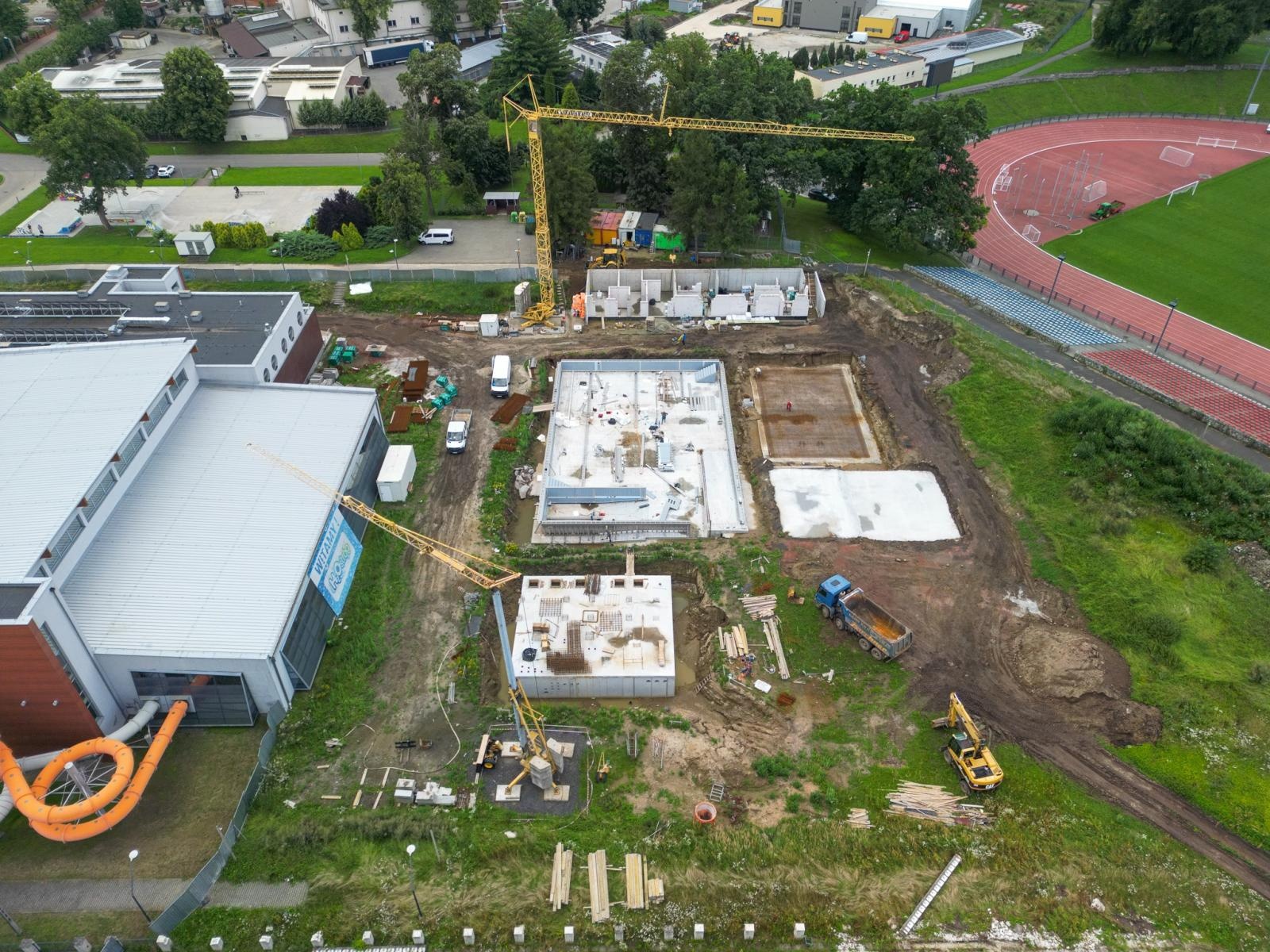 Zdjęcie w galerii na portalu naszraciborz.pl: Trwa budowa nowej atrakcji Raciborza – zobacz najnowsze zdjęcia z drona wiadomości z regionu