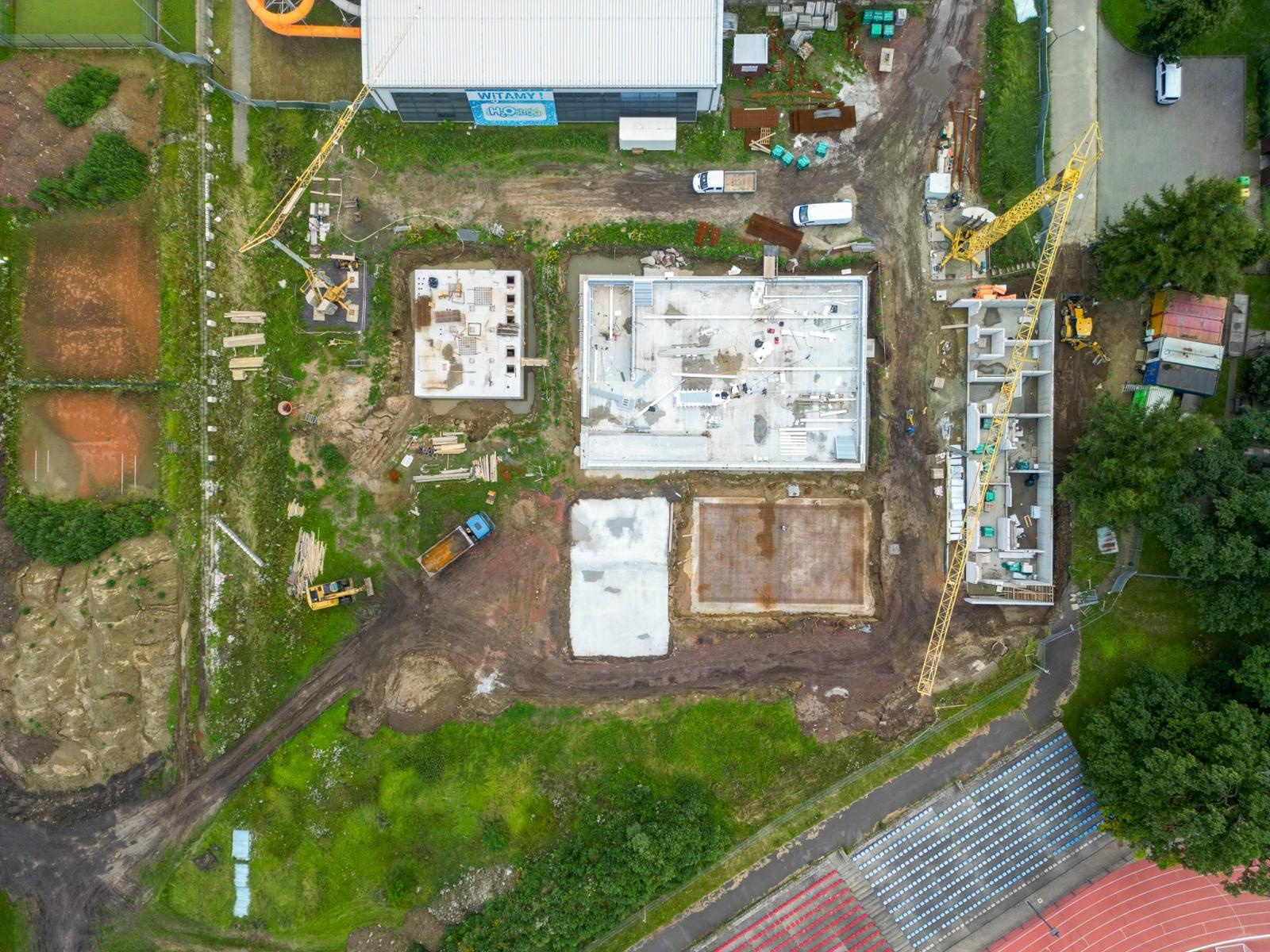 Zdjęcie w galerii na portalu naszraciborz.pl: Trwa budowa nowej atrakcji Raciborza – zobacz najnowsze zdjęcia z drona wiadomości z regionu